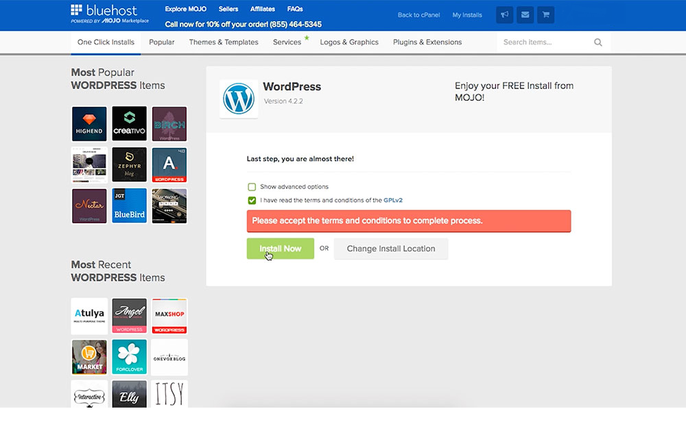 starting a wordpress blog from scratch with bluehost web hosting