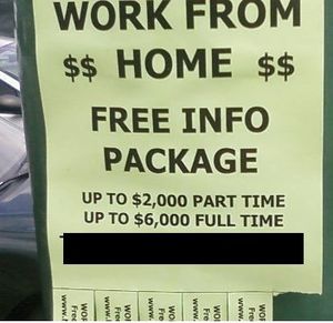 why working from home stuffing envelopes is a scam