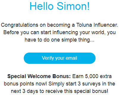 toluna surveys email confirmed