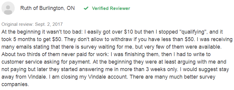 vindale reviews complaints