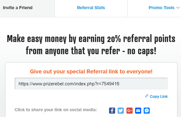 prize rebel referral program