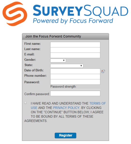 signing up for survey squad