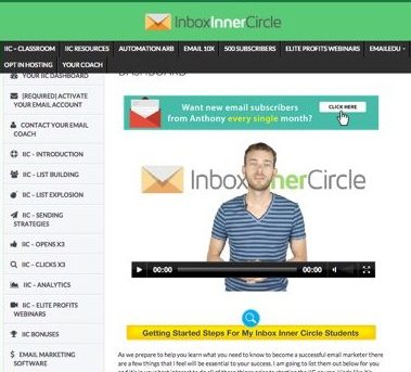 inbox inner circle system training area