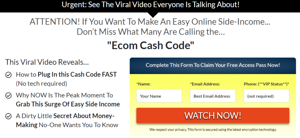 is ecom cash code a scam
