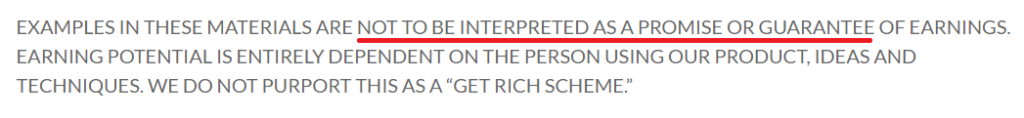 bulletproof profits earnings disclaimer