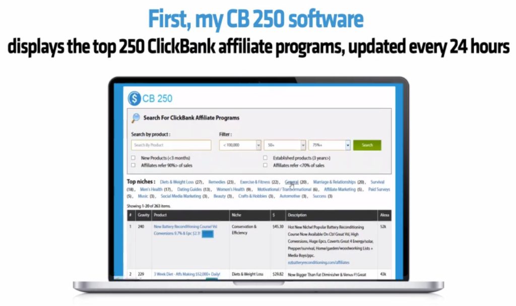 cb250 software by affiliate bots review