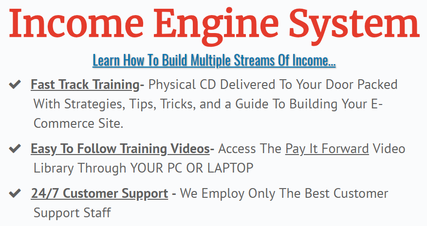 what you get with income engine system