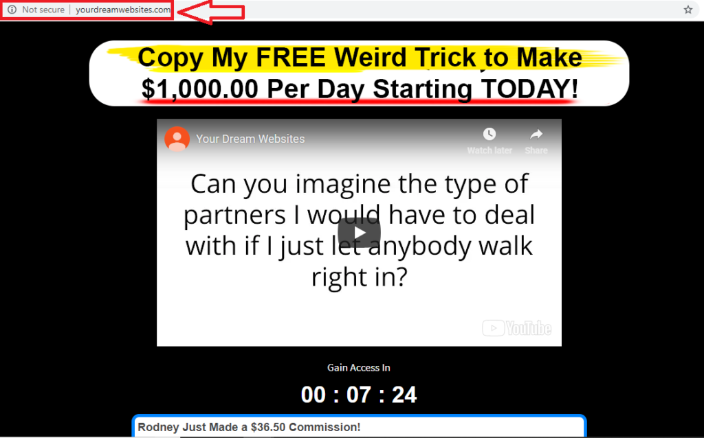 yourdreamwebsites scam