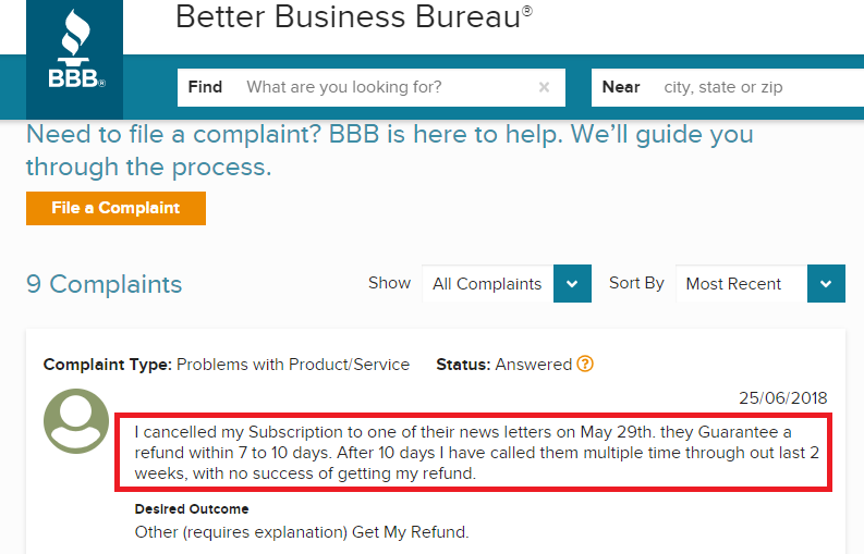 better business bureau reviews