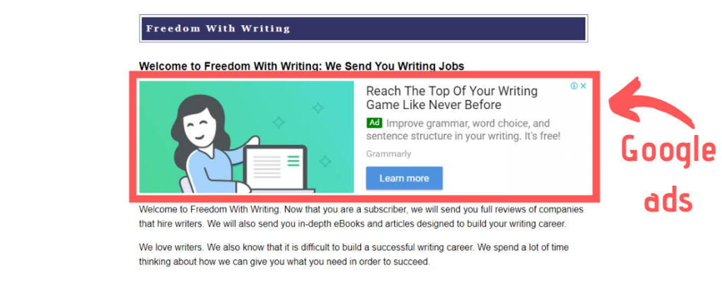 freedom with writing scam