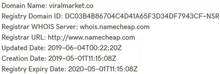 viralmarket.co domain registration