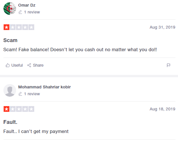 negative reviews scam