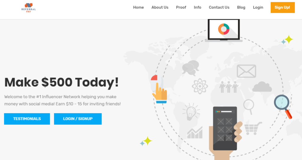 referralpay co homepage
