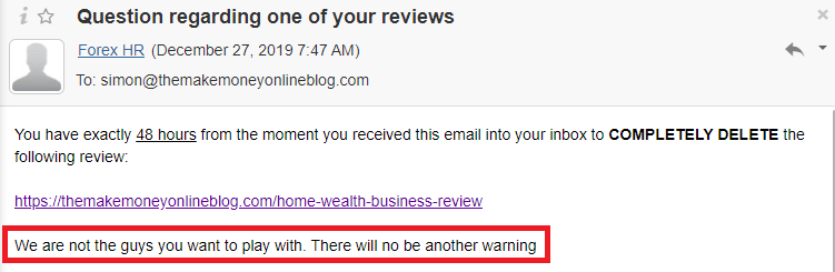 home wealth business scam