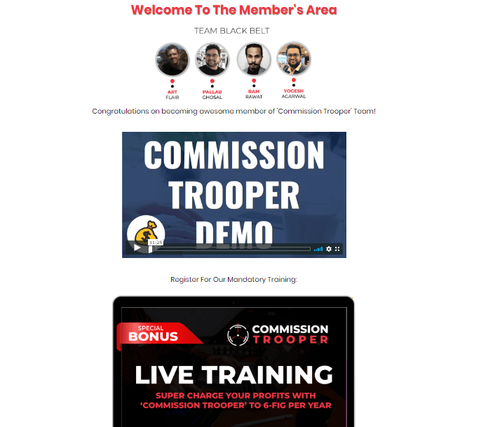 Commission Trooper Member's Area