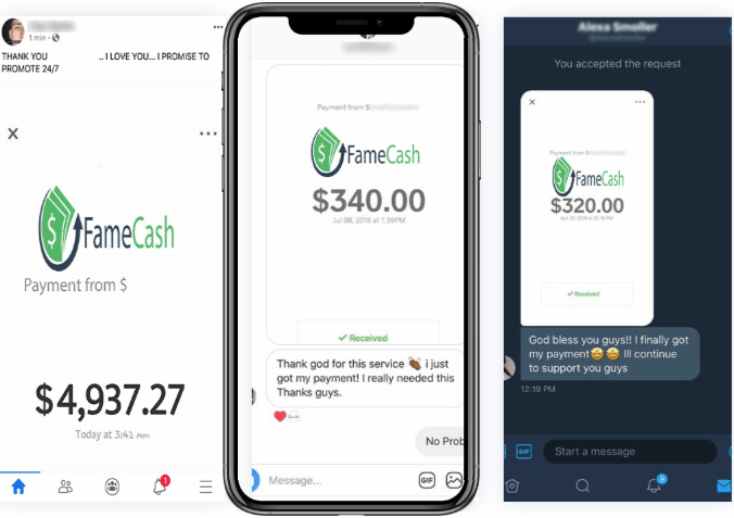 FameCash Fake Payment Proof