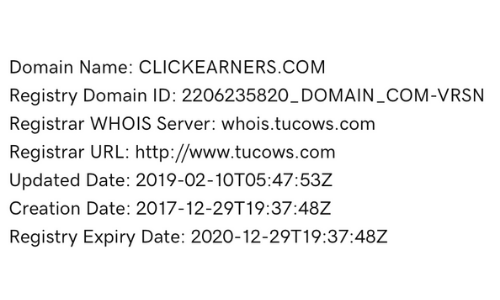 ClickEarners Domain Registation