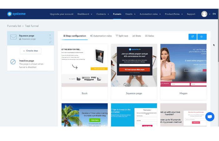 Systeme.io Funnels List