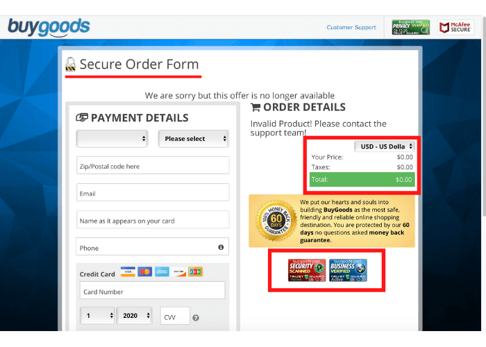 Lotto Destoyer "Secure" Order Form