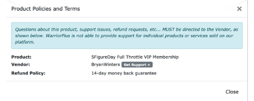5 Figure Day Full Throttle Refund Policy
