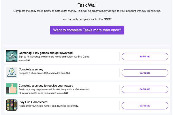 PaidNova Task Wall