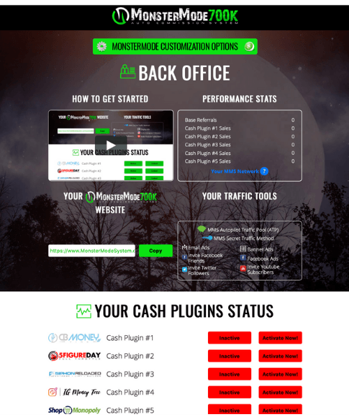 Monster Mode 700k Dashboard