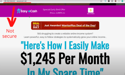 The Secret Page Easy eCash Sales Page Unsecure