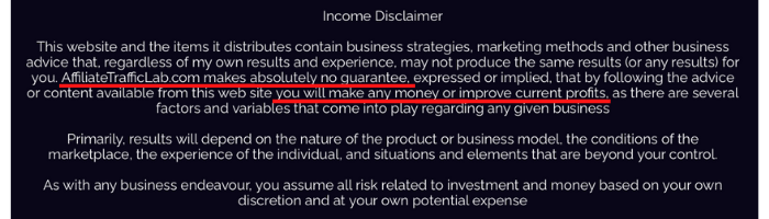 MagickFunnels Income Disclaimer