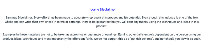 Resell Bots Income Disclaimer