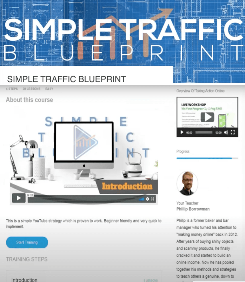 Simple Traffic Blueprint Members' Area Area