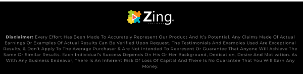 Zing Disclaimer