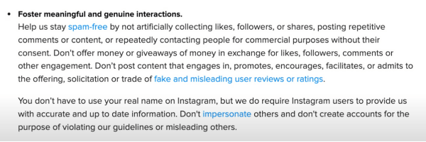 Kash Kow Instagram Spamming Rules