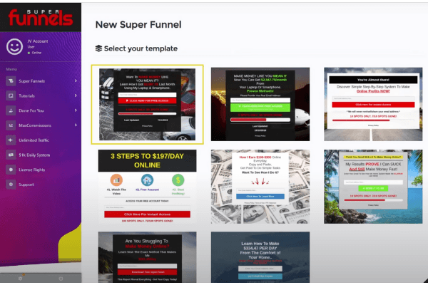 Super Funnels Pre-Built Squeeze Pages