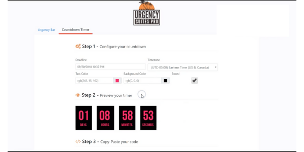 Urgency Suites Pro Countdown Timer