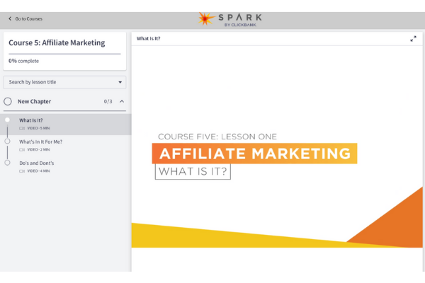 Spark By ClickBank Course 5