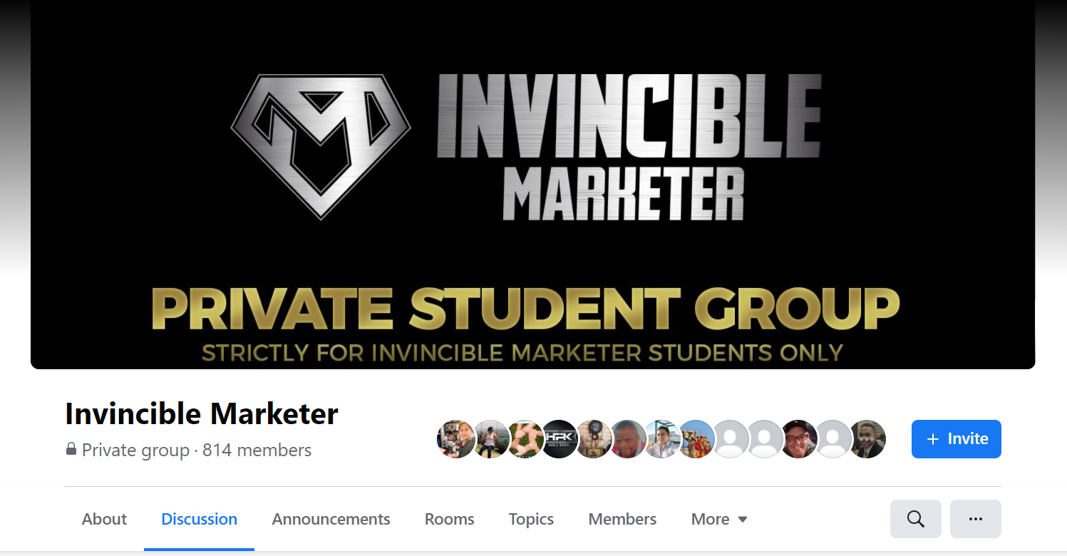 Invincible Marketer Facebook Group And Community