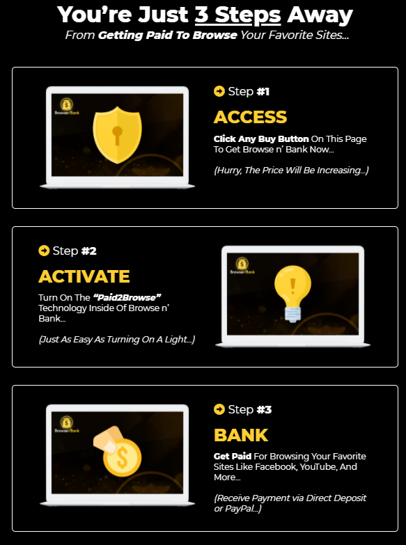 how browse n bank works 3 steps