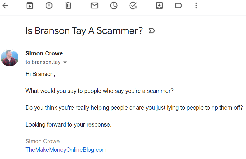 Branson Tay scams