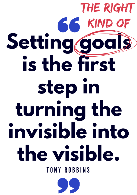 Setting goals is the first step in turning the invisible into the visible Tony Robbins quote